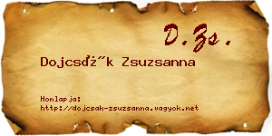 Dojcsák Zsuzsanna névjegykártya