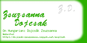 zsuzsanna dojcsak business card